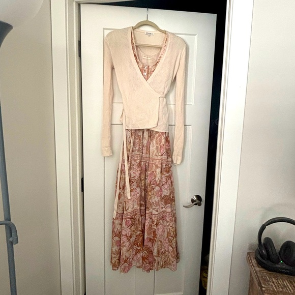 Reformation Wrap Sweater Size XS, Tencel/Linen Lightweight, Cream, EUC - Picture 3 of 16